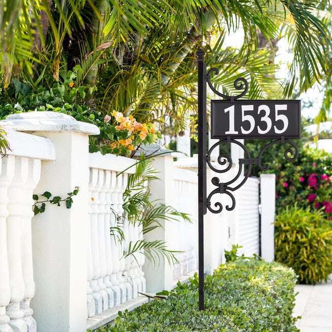 Nite Bright Ironwork Reflective Address Post Sign, , alternate image number 6