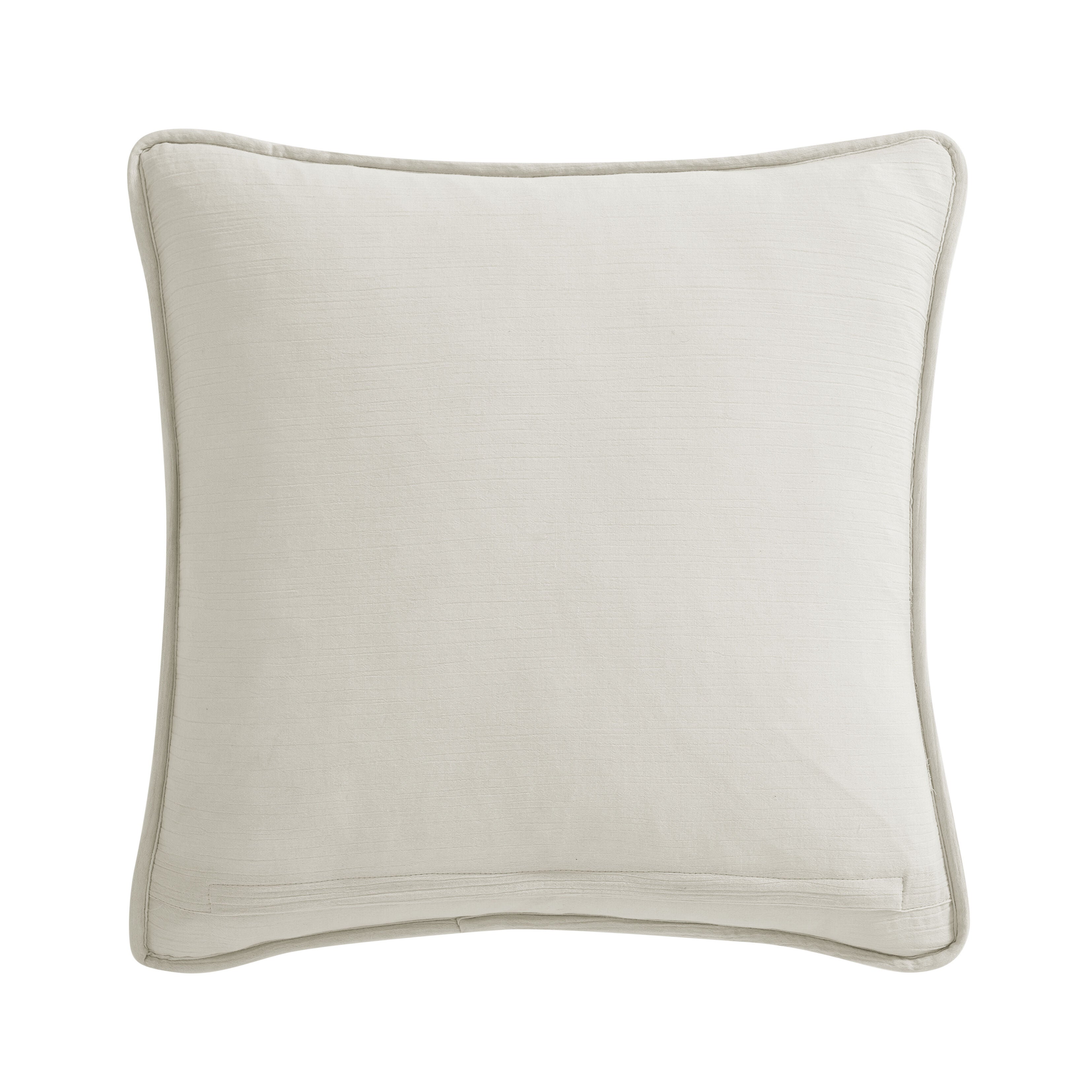 COVE 20 inches SQUARE QUILTED DECORATIVE THROW PILLOW, GREY, alternate image number 2