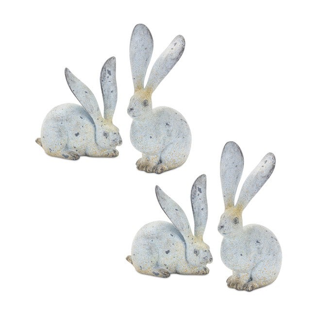 Rabbit (Set of 4) 5.5 inchesH, 8.25 inchesH Resin, GREY/BROWN, hi-res image number null