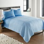 Seersucker Solid Blue 6-In-1 Quilt Set, , alternate image number null