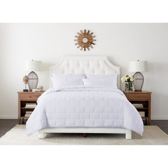 Subway Tile Stitch Down Alternative Blanket, WHITE, hi-res image number null