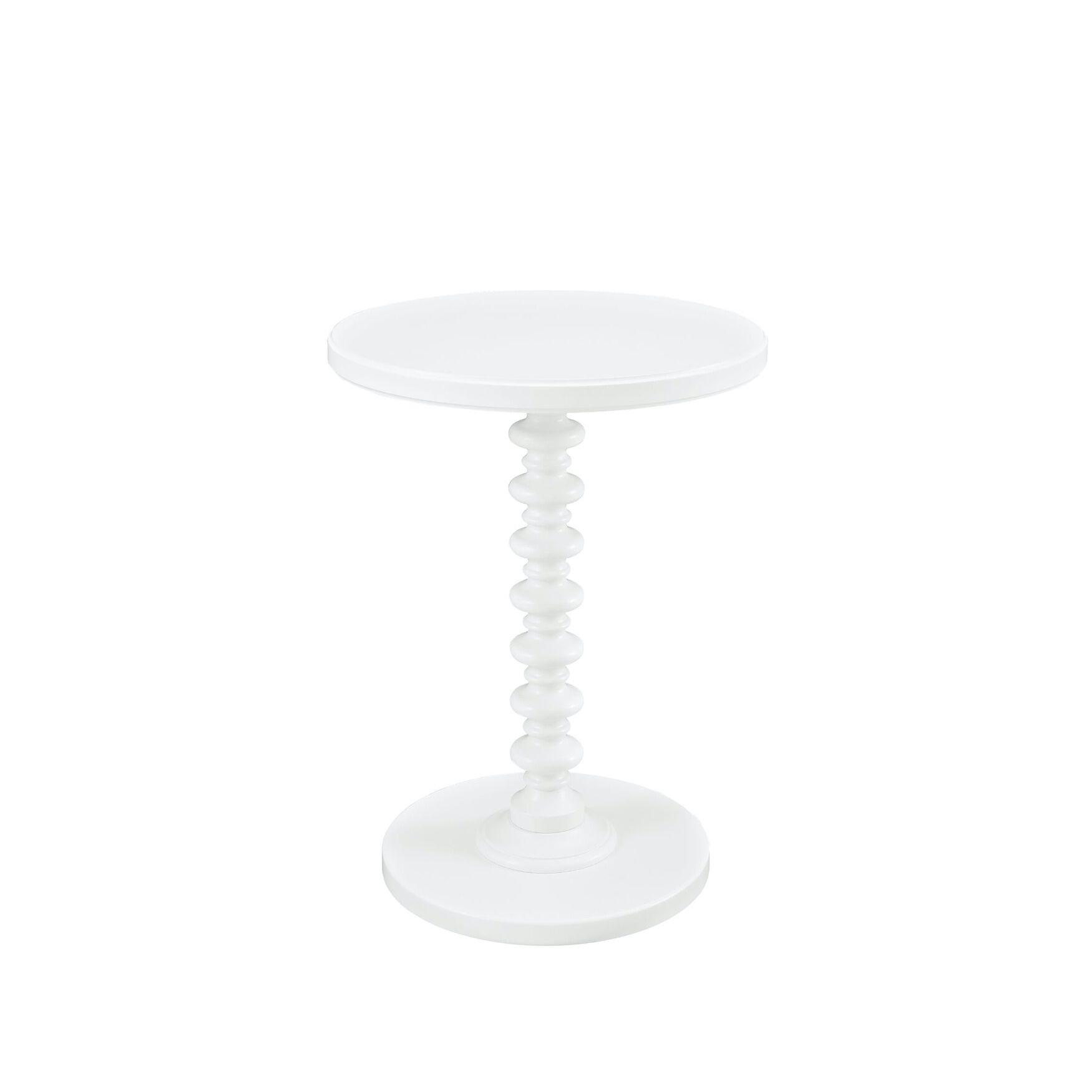 Round Spindle Table, WHITE, hi-res image number 0