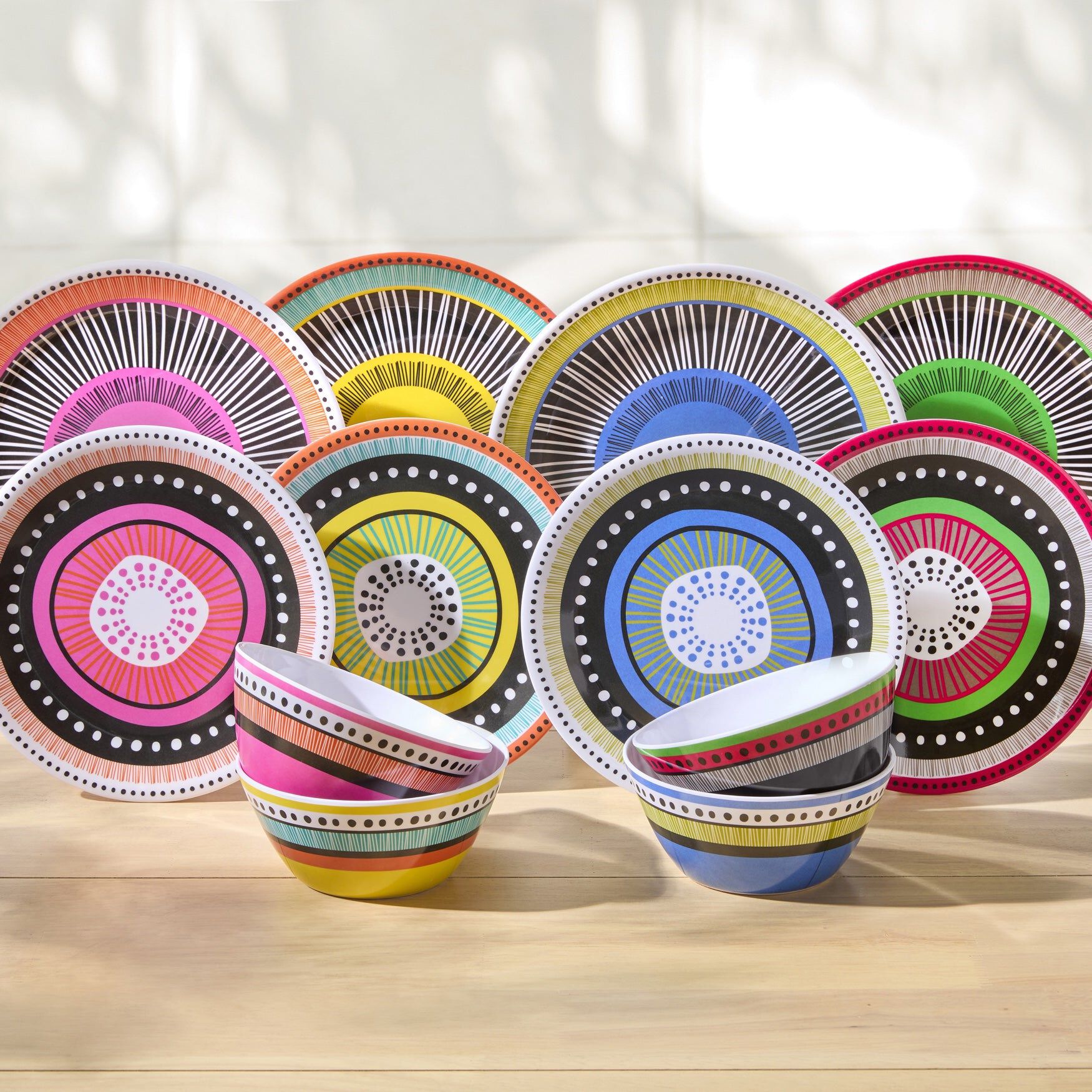 12-Pc. Almira Melamine Dinnerware Set, MULTI, hi-res image number 0