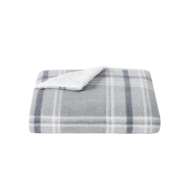 Cozy Teddy Plaid Blanket, , alternate image number 2