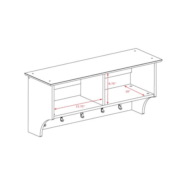36 inches Wide Hanging Entryway Shelf, , alternate image number 5
