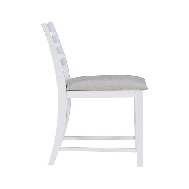 Flynn Counter Stool White Upholstered Set of 2, , alternate image number null