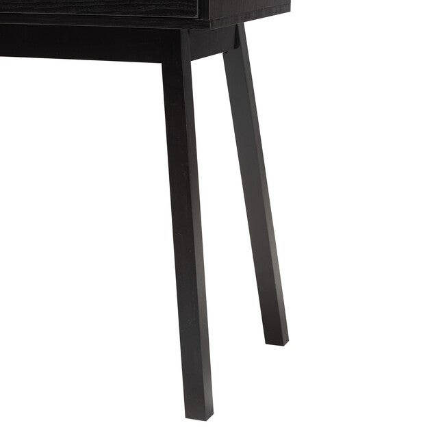 Kalani Mid-Century Modern Two-Tone Espresso Brown And Natural Brown Finished Wood 2-Drawer Console Table, , alternate image number 6