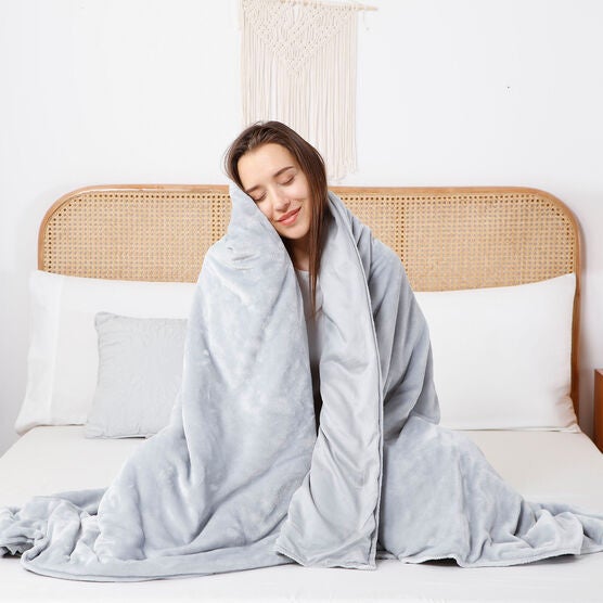 Crystal 15Lb Reversible Cooling Weighted 48X72 Blanket With Removable Cover Weighted Blanket & Cover, , alternate image number null