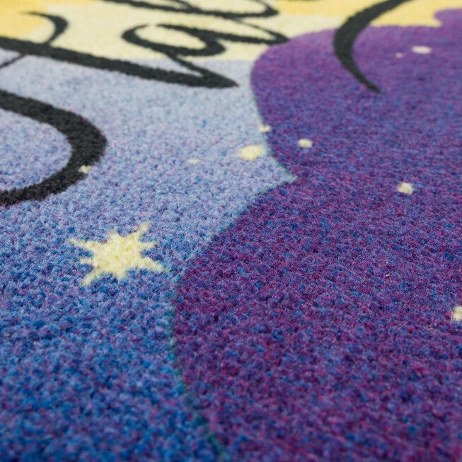 Halloween Moon Purple Kitchen Rug, , alternate image number null
