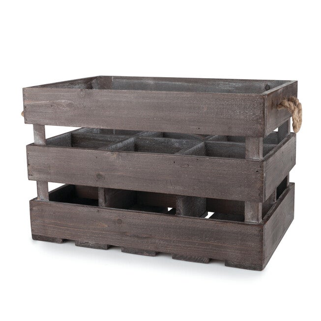 Wooden 6-Bottle Crate, , alternate image number null