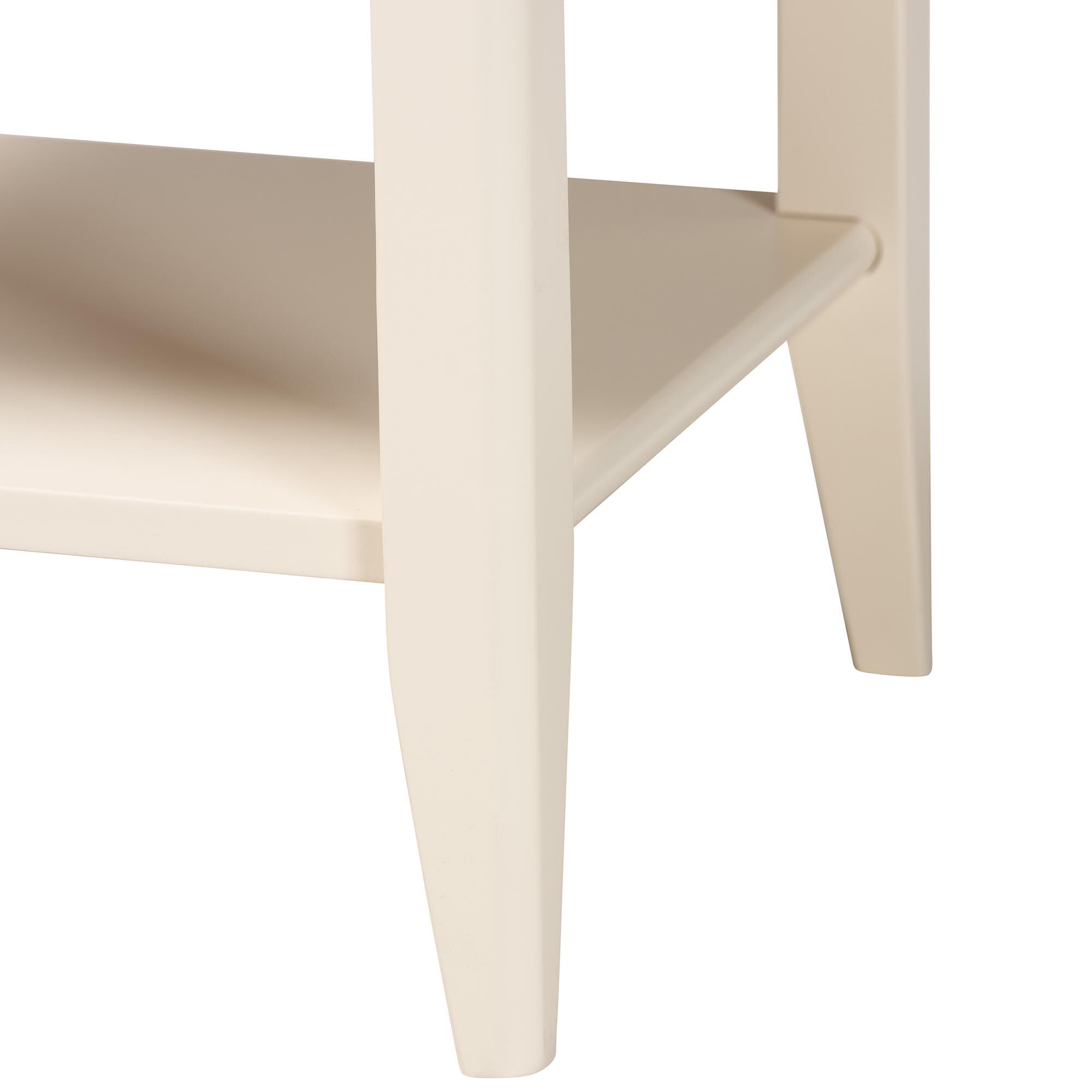 Primrose Mid-Century Ivory Fluted Wood 1-Drawer Nightstand, IVORY, alternate image number 6