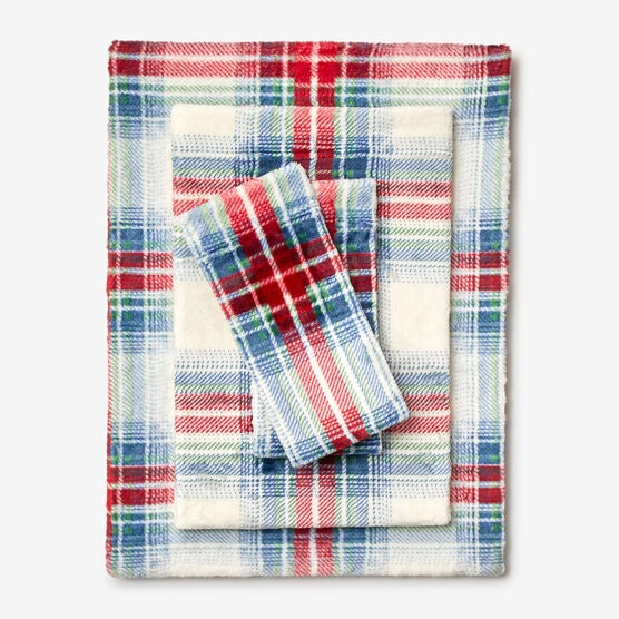 BH Studio 4-Pc. Microfleece Sheet Set, PLAID MULTI, hi-res image number null