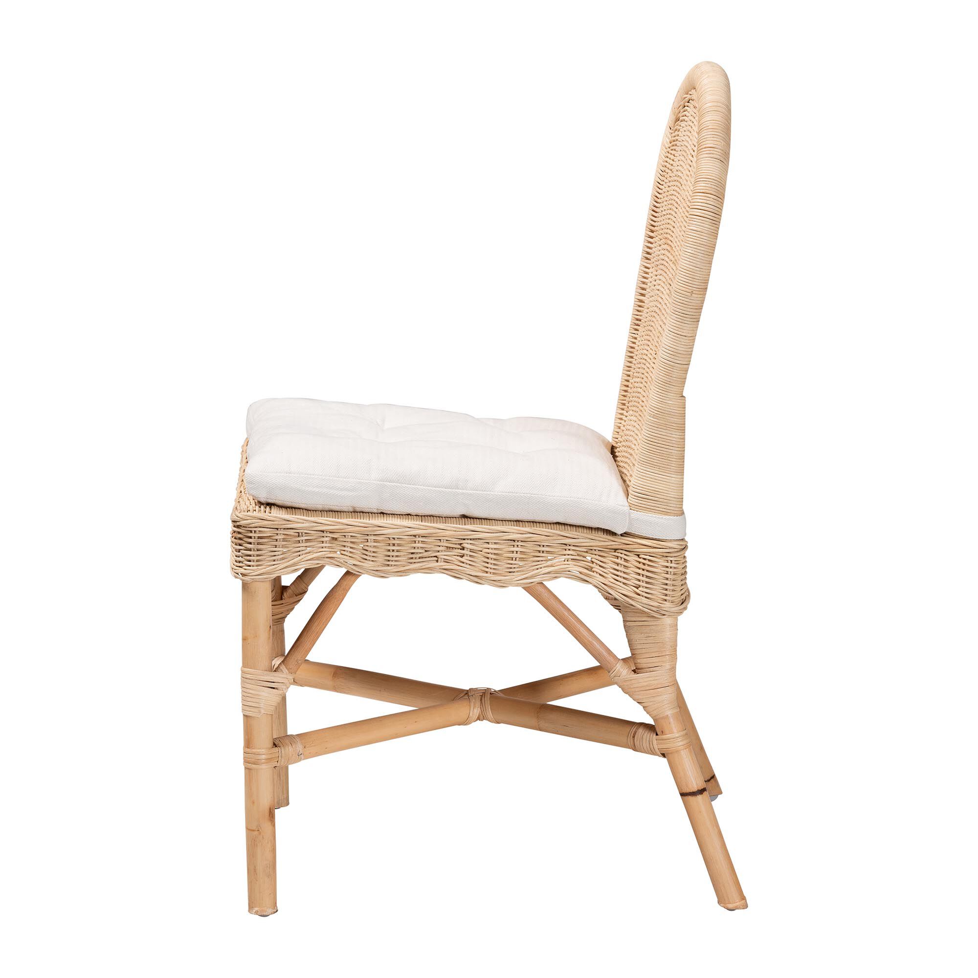 Bilu Bohemian Natural Rattan Dining Chair, NATURAL, alternate image number 3