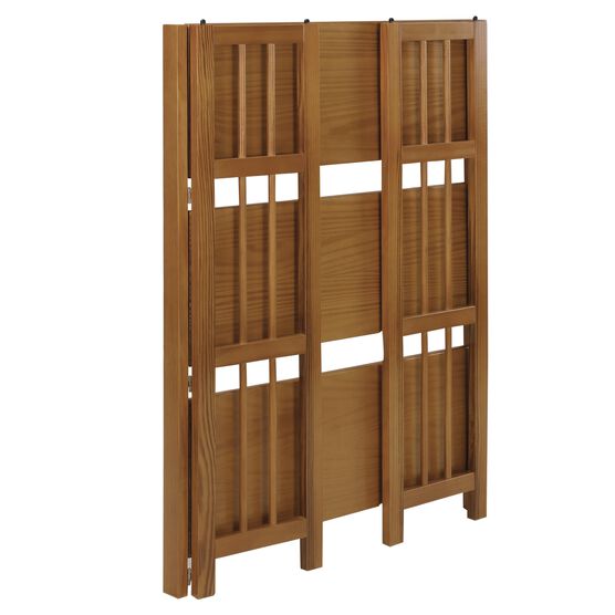 3-Shelf Folding Stackable Bookcase 27.5" Wide - Chestnut, , alternate image number null