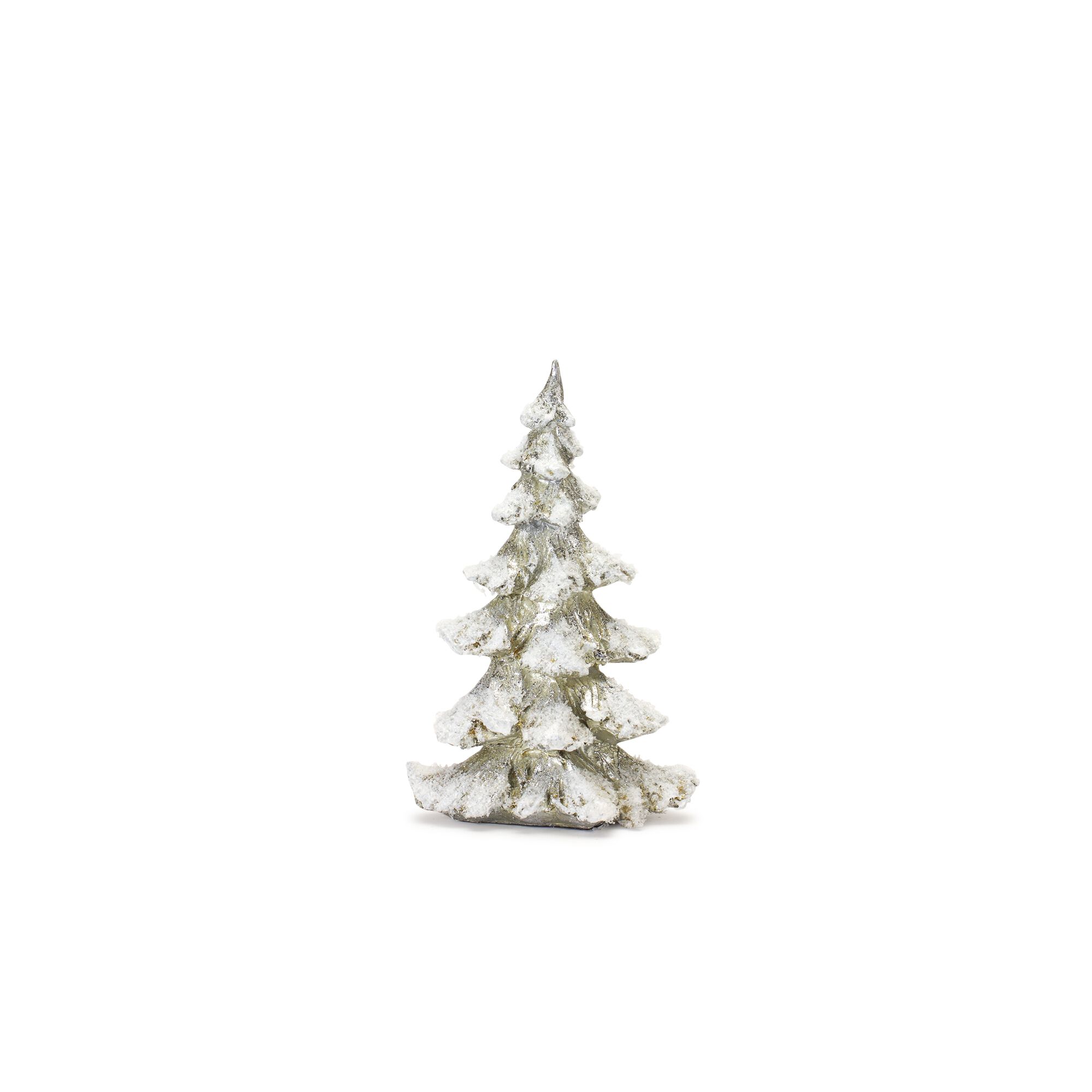 Frosted Pine Tree Decor with Silver Finish (Set of 4), SILVER, alternate image number 4