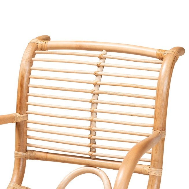 Seminyak Modern Bohemian Natural Rattan Lounge Chair, , alternate image number null