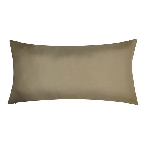 Edie @ Home Indoor/Outdoor Ombre Bias Crewel Embroidered Stripe Decorative Throw Pillow 12X24, Aqua Multi, , alternate image number null