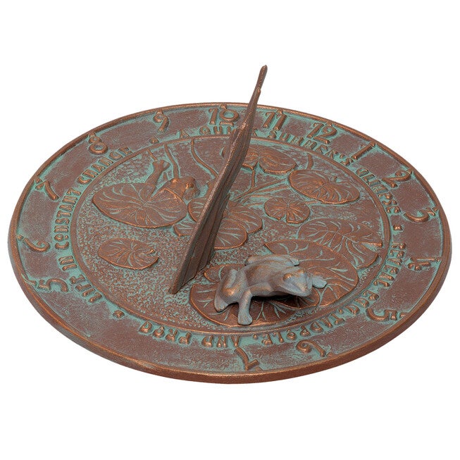 Frog Sundial, COPPER VERDI, hi-res image number 0