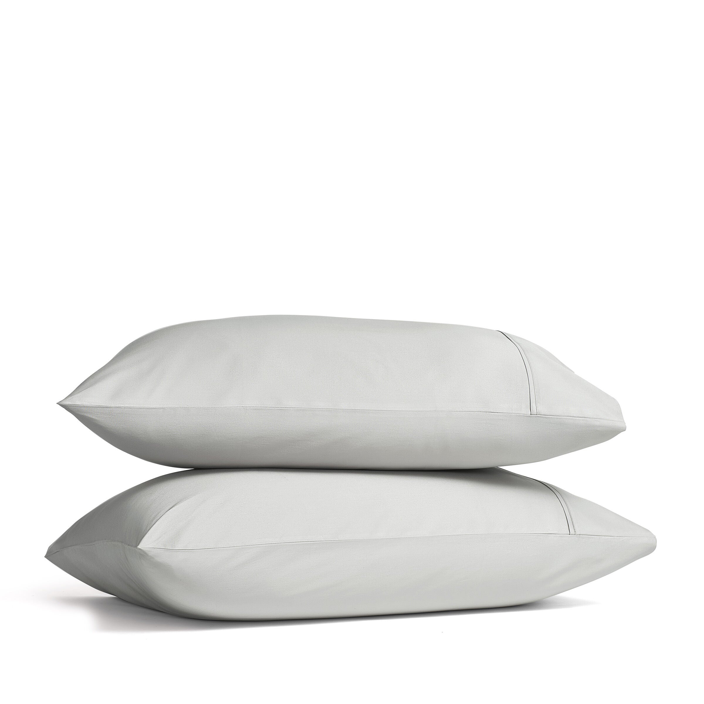 PREMIER SATEEN STANDARD PILLOW CASE PAIR, PLATINUM, hi-res image number 0