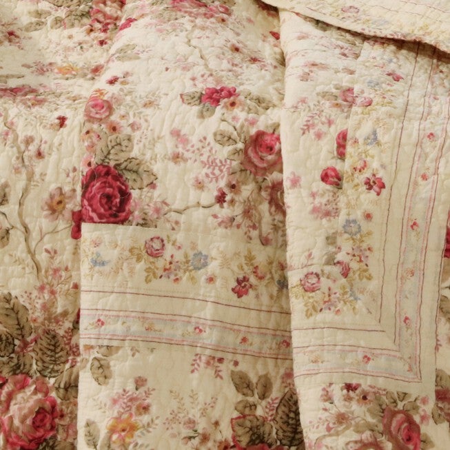 Antique Rose Quilted Throw Blanket, , alternate image number 2