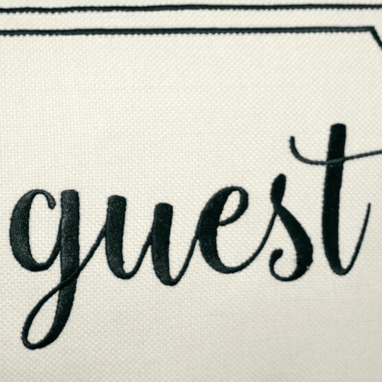 Celebrations ""Be Our Guest"" Embroidered Decorative Pillow , , on-hover image number null