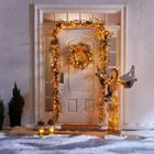 Pre-Lit Gold & Silver Wreath, , alternate image number null