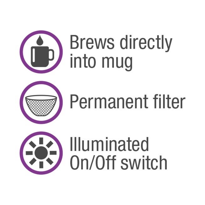 Space Saving 1 Cup Coffee Maker - Black, , alternate image number 2