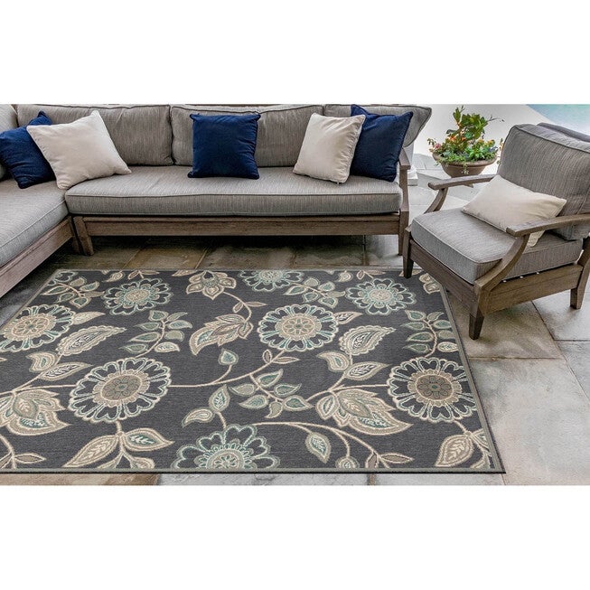 Liora Manne Riviera Floral Vine Indoor/Outdoor Rug, , alternate image number null