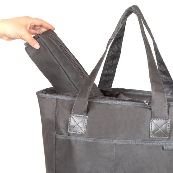 Wax Canvas Utility Bag, Charcoal, Set Of 2, , alternate image number null