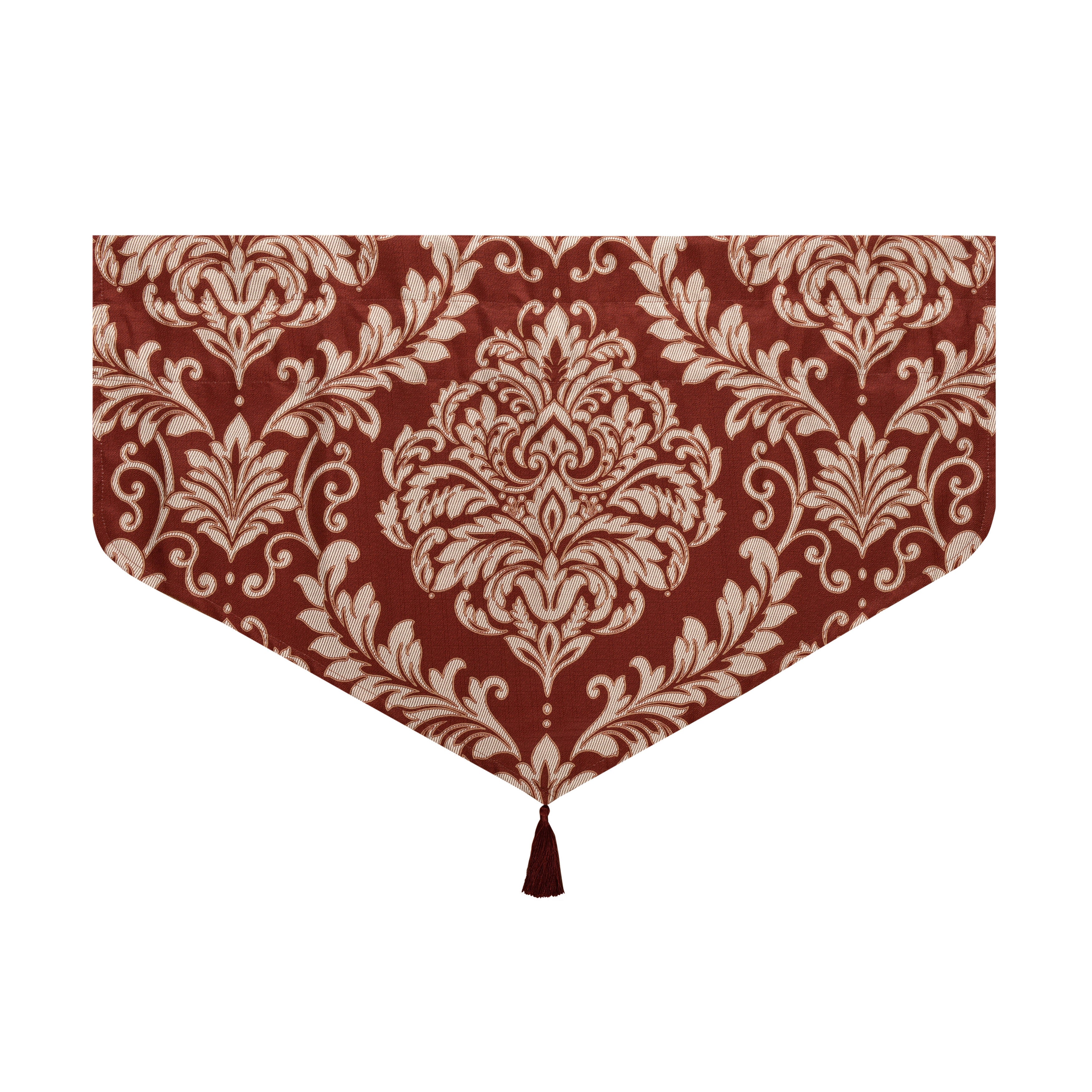Lazia Window Ascot Valance, RED, alternate image number 3