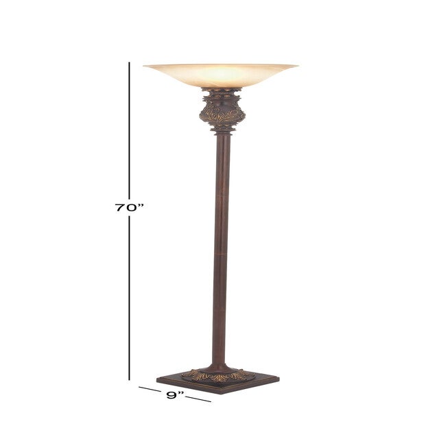 Brown Metal Traditional Floor Lamp, , alternate image number 2