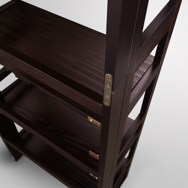 3-Shelf Folding Student Bookcase 20.75 inches Wide-Espresso, , alternate image number 13