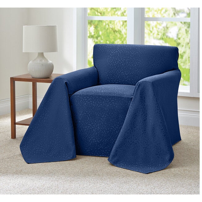Rosanna THROW Chair COVER, BLUE, hi-res image number null