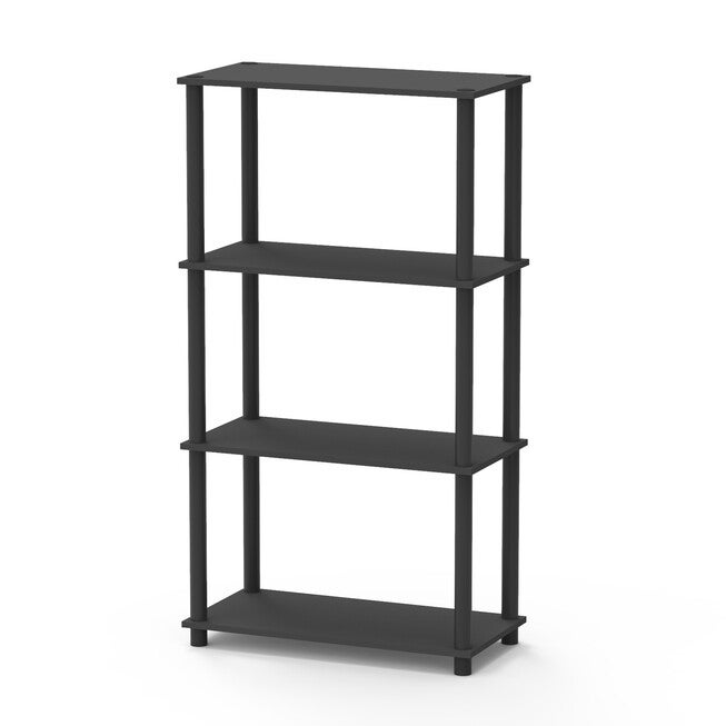 Home Basics 4 Tier Storage Shelf, GREY, hi-res image number 0