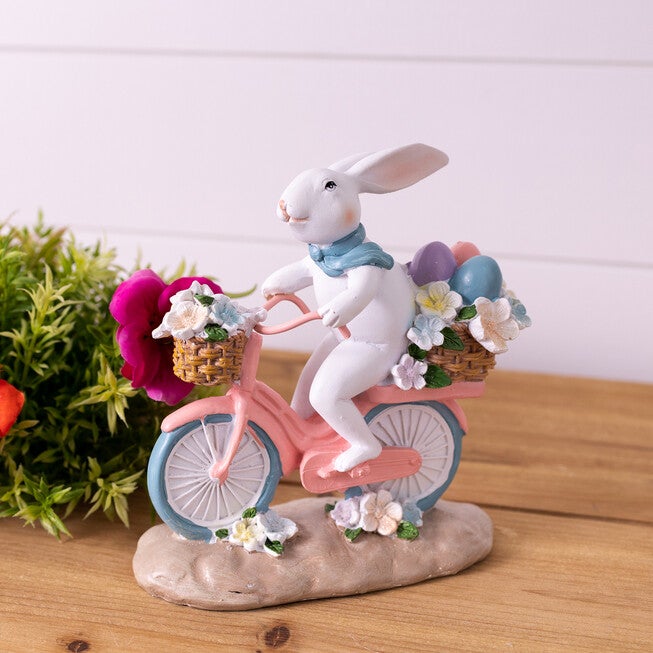 Easter Bunny On Bike Figurine (Set Of 2), , on-hover image number null
