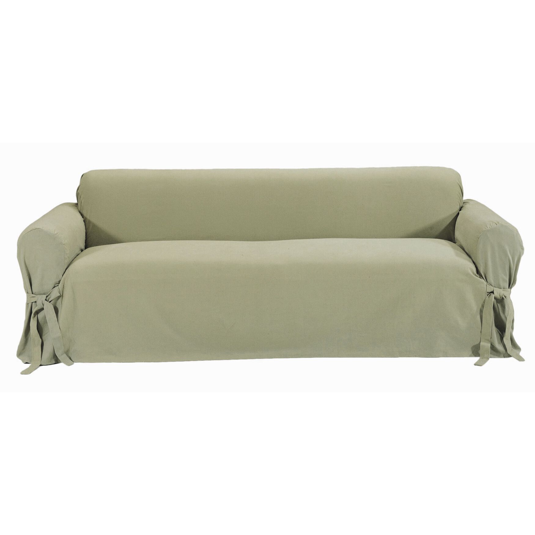 Twill 1-Pc. Slipcover , SAGE, hi-res image number 0