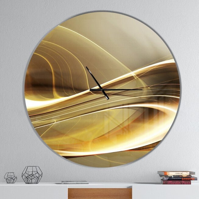 Elegant Modern Sofa Modern Wall Clock, GOLD, hi-res image number 0