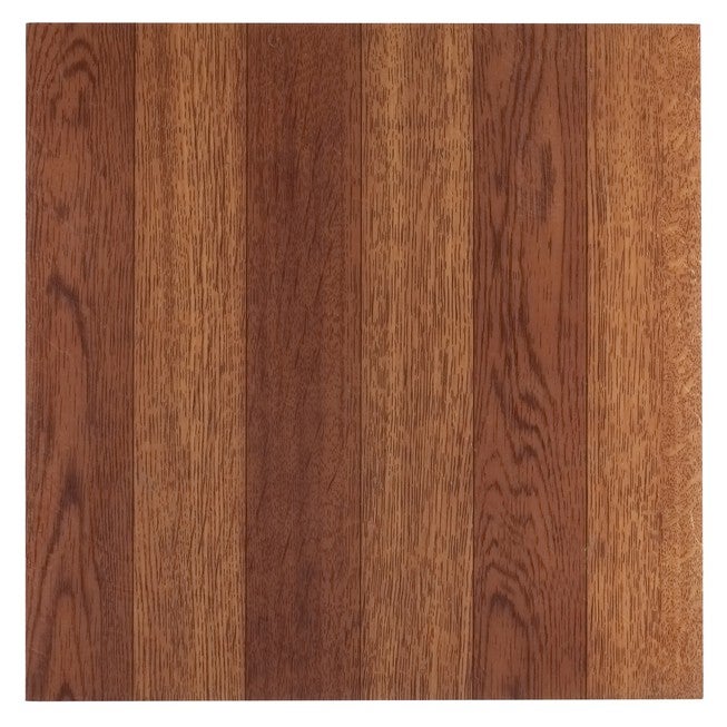 Sterling 12 inches x 12 inches Self Adhesive Vinyl Floor Tile - 45 Tiles/45 sq. Ft, MEDIUM OAK, hi-res image number 0