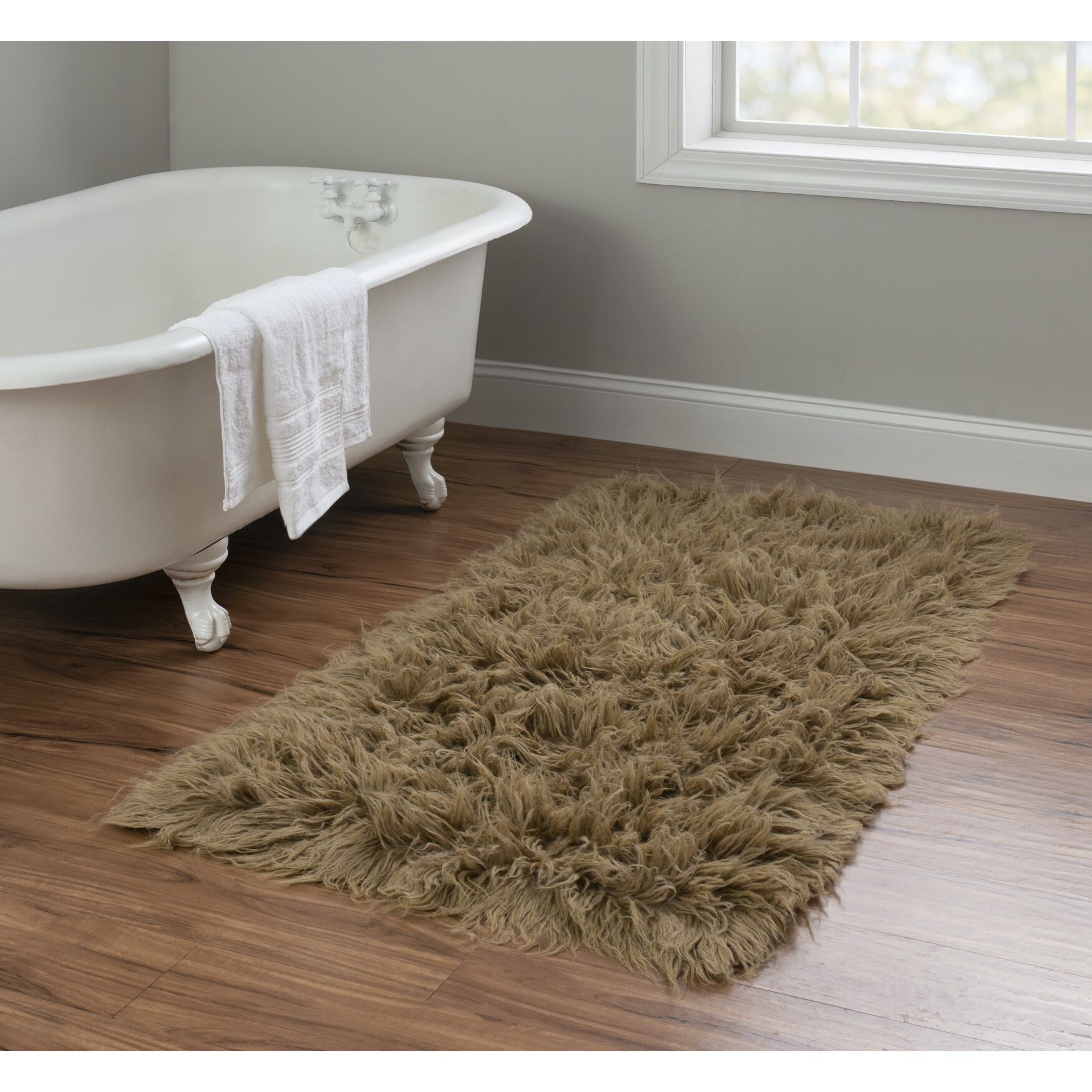 Flokati Mushroom Rug, , on-hover image number 1