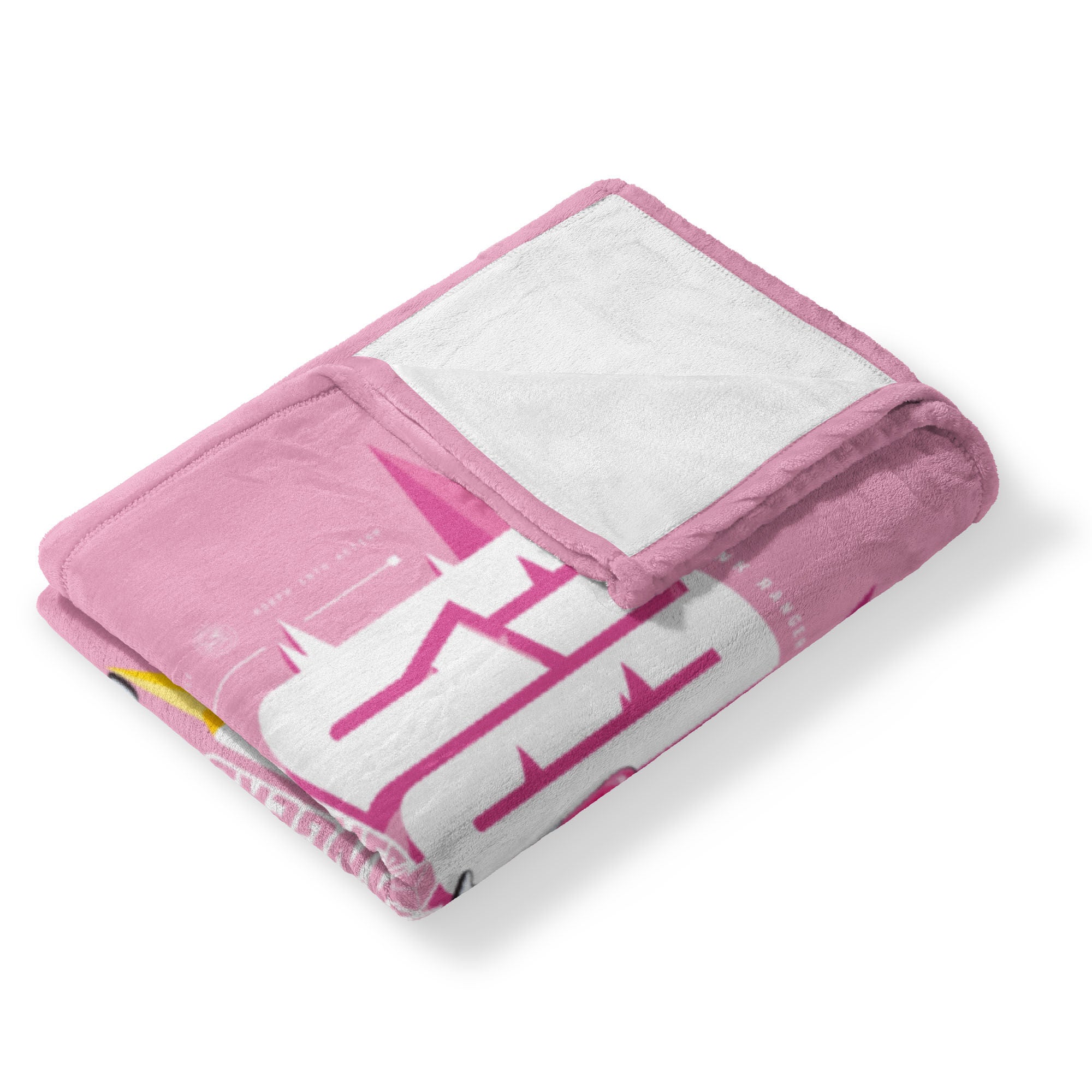 Hasbro Power Rangers Pink And Yellow Silk Touch Throw Blanket 50X60 Inches, PINK, alternate image number 3