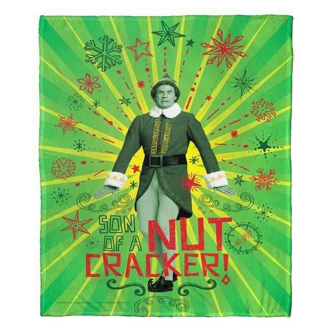 Wb Elf Nutcracker Silk Touch Throw Blanket, , on-hover image number 1