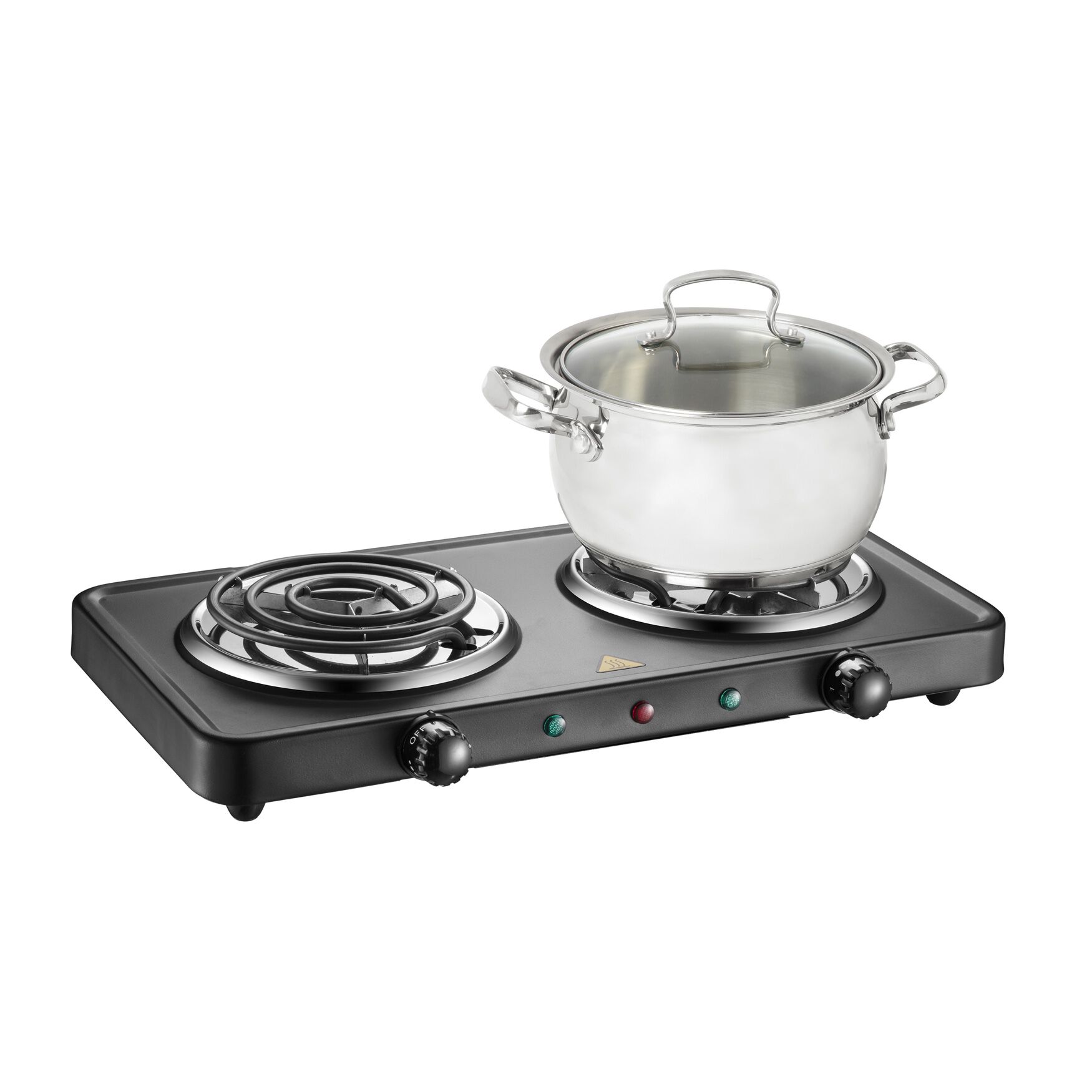 Portable Cooktop - Double Burner Black, BLACK, hi-res image number 0