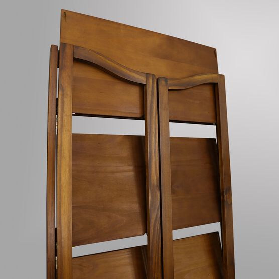 Stratford 5-Shelf Folding Bookcase-Warm Brown, , alternate image number null