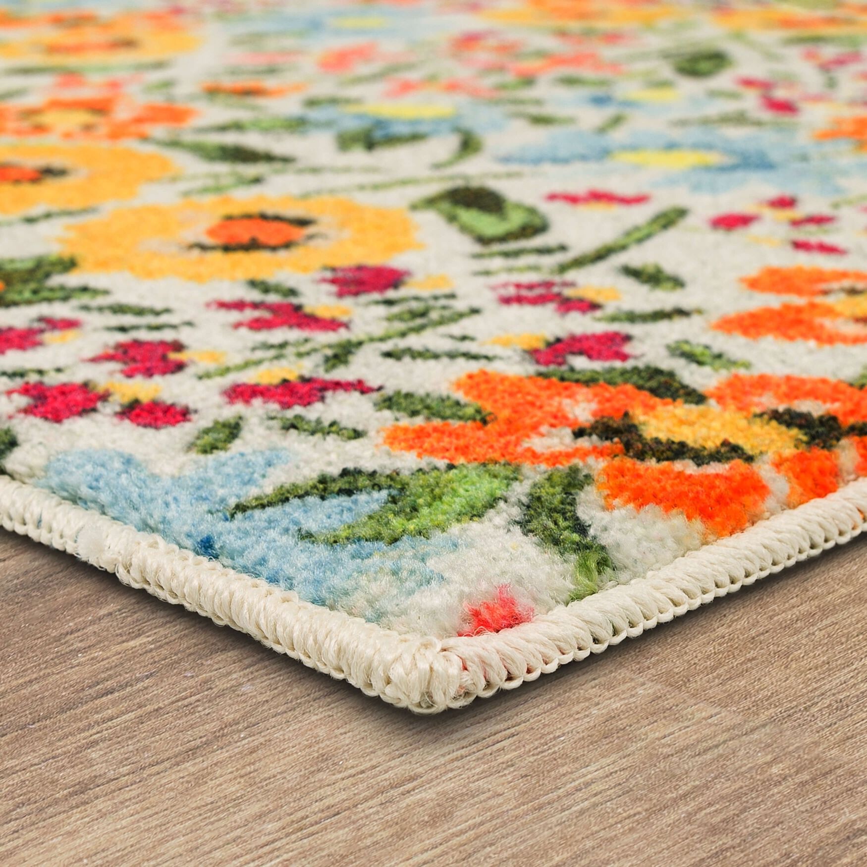 Flower Field Kitchen Rug, , on-hover image number 1