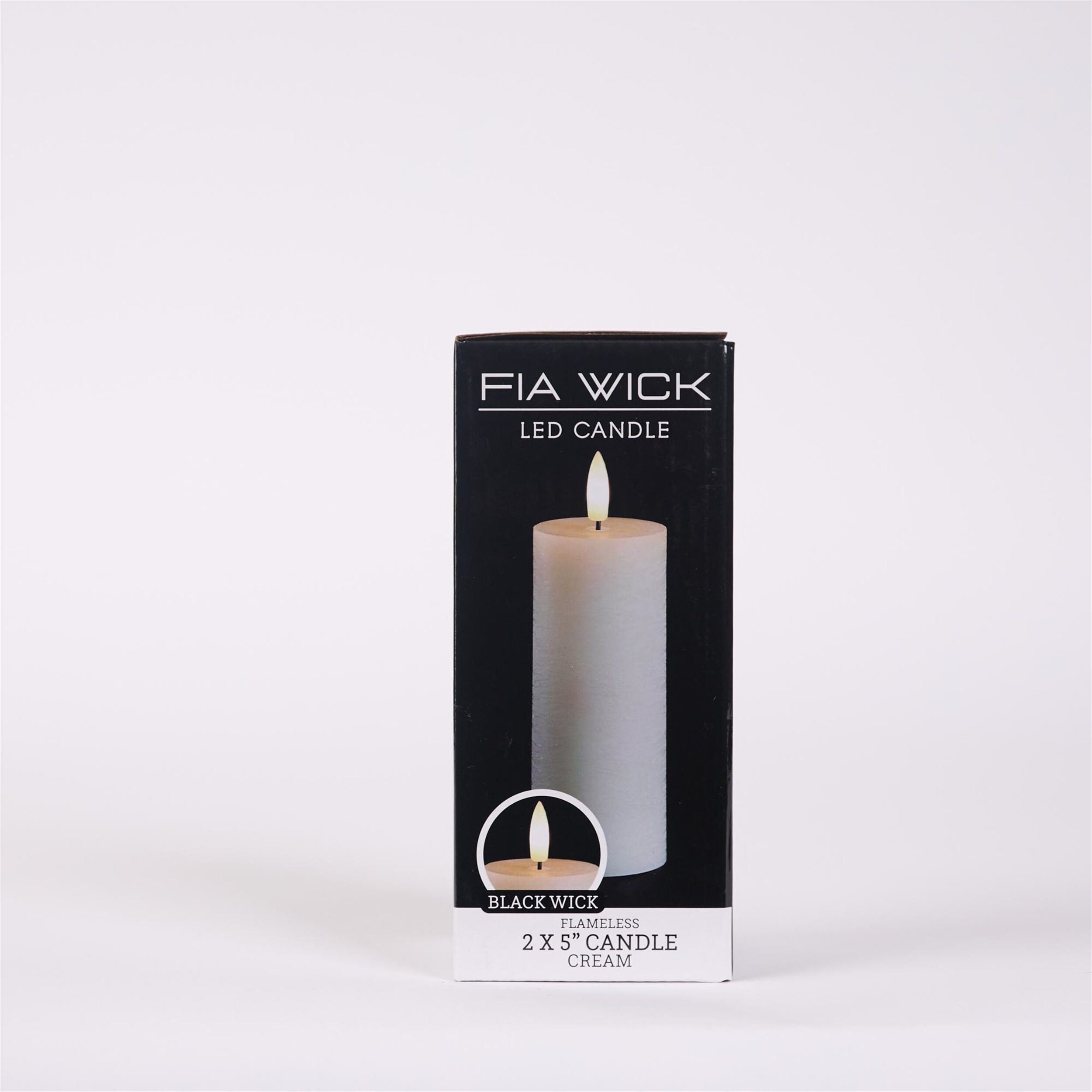 FIA Wick Ivory Pillar Candle Set of 4, BEIGE, alternate image number 1