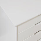 Cary Six Drawer Wide Roll Cart White Wash, , alternate image number null