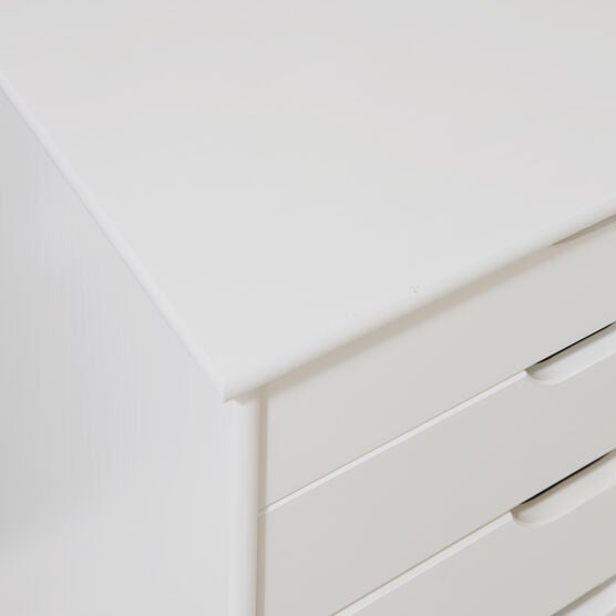 Cary Six Drawer Wide Roll Cart White Wash, , alternate image number null