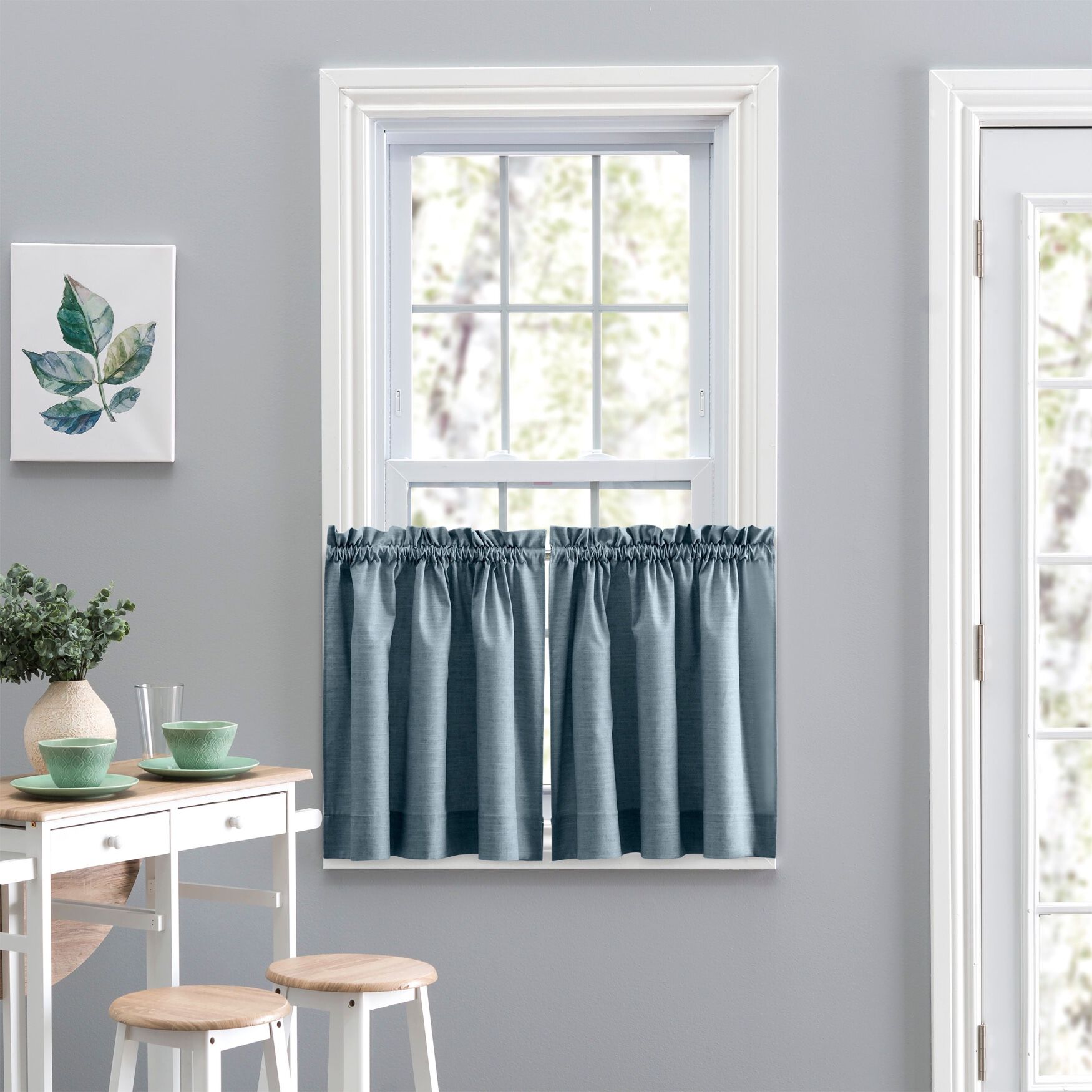Lisa Solidtextured Tailored Tiers, DUSTY BLUE, hi-res image number 0