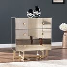 Castlelaire Mirrored 3 Drawer Chest, GOLD, hi-res image number null