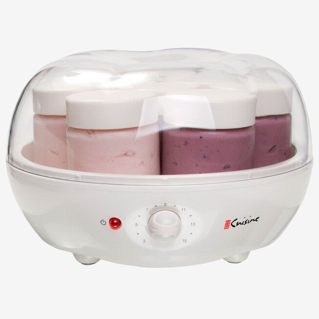 Euro Cuisine Electric Automatic Yogurt Maker with 7 Glass Jars, , on-hover image number 1